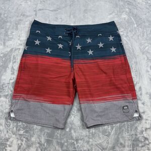 Travis Mathew Starboard Shores Boardshort Mens 32 Heather Blue Nights Swimming